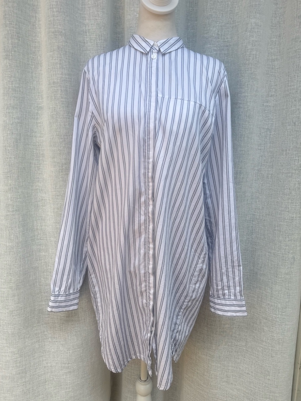 Designers Remix Charlotte Eskildsen long-sleeve black white stripe shirt dress